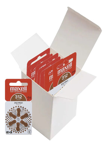 Batería Pila Maxell Zinc 312-pr41 Aud Bli X6 Uni Caja X10 Bl