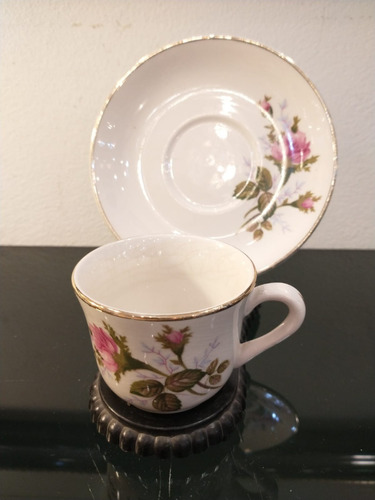 Antigua Taza De Café Con Plato Porcelana Americana Hartford