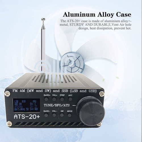 Radio Portátil Am Fm Ats-20 Plus Con Escáner Y Ondas Cortas