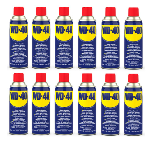 12 Aerosoles Wd-40 Lubricante Antioxidante Antihumedad 311g