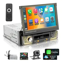 Comprar Estéreo 1din Auto Retractil HD Aux Usb de 7 pulgadas con Carplay