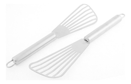 2 Espátulas De Acero Inoxidable Utensilios De Cocina 26x7cm