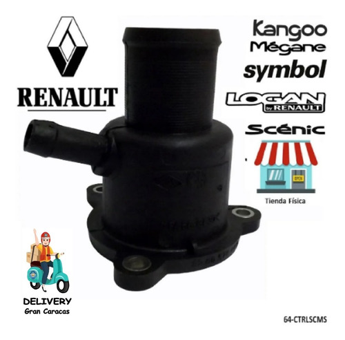 Base Termostato Renault Symbol Megane Clio Scenic Kango 16v