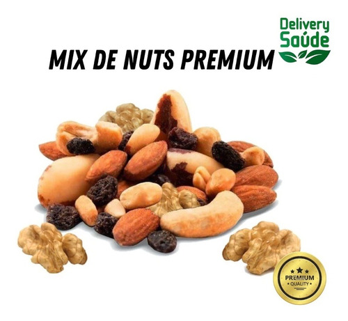 Mix Premium Nuts 1kg - 7 Tipos De Castanhas E Frutas Secas