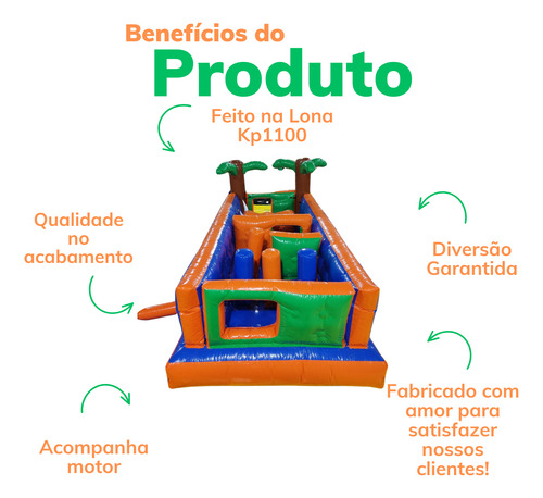 Mini Corrida De Tropical Brinquedo Inflável Com Motor