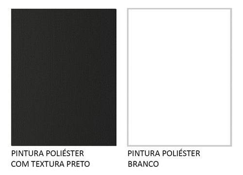 Armario doble Mônaco Madesa con espejos corredizos de 3 puertas, color Bp, negro/blanco