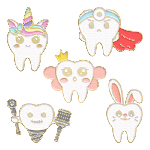 Broche Dental Bulk Nurse Gifts, Genial, 5 Unidades