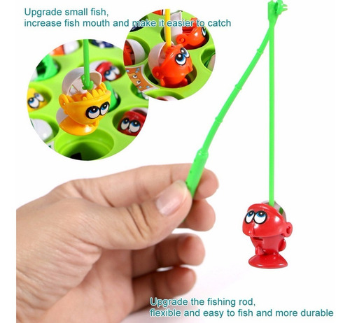 Juego De Juguetes De Pesca Para Niños Con Tablero Giratorio