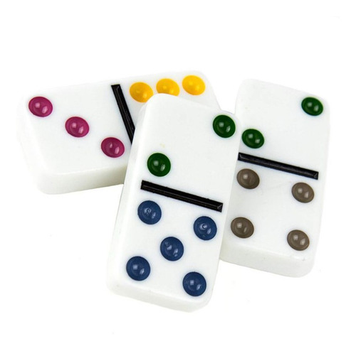 Set De Domino Doble Seis Multicolor