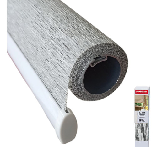 Cortina Roller Screen Rustic Gris 1,40x2,20m Prontas P/coloc