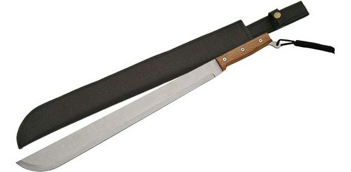 Machete Hoja De Acero Inoxidable Mango De Madera Y Funda