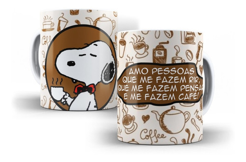 Caneca Snoopy - Amo Gente Que Me Faz Café