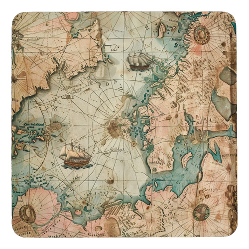 Mousepads Decorados 20x20cm - Mapas Antiguos