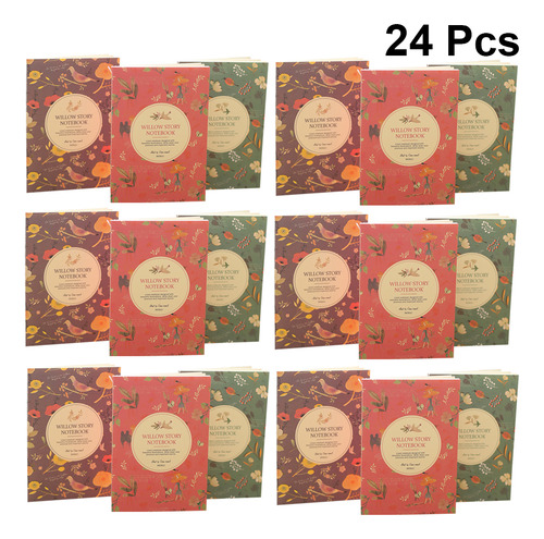 Libro De Bolsillo Para Viajes Con Flores Y Pájaros, 24 Unida