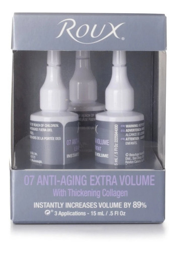 Roux Ampolleta Anti Envejecimiento Capilar 07 Xtr Volume 3pk