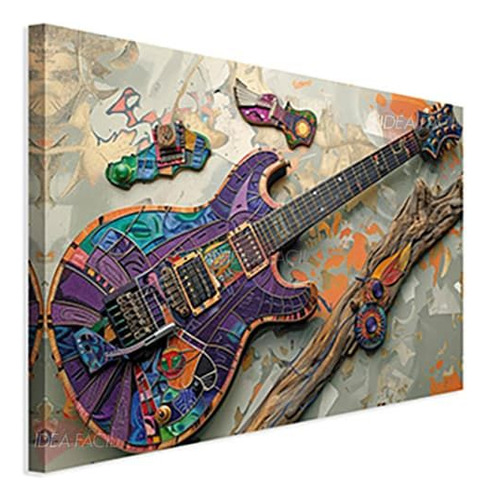 Cuadro Guitarra Elegante Canvas Grueso 140x90