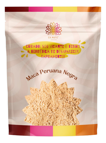 Maca Negra Peruana Em Pó Ca.nuts 1 Kg Premium Pura Testo Alta Qualidade Importada Suplemento Em Pó
