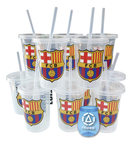 Vasos Decorados Barcelona 20 Pzas Reusable