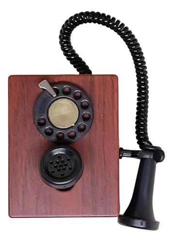 Mini Teléfono Giratorio Para Casa De Muñecas, Mini