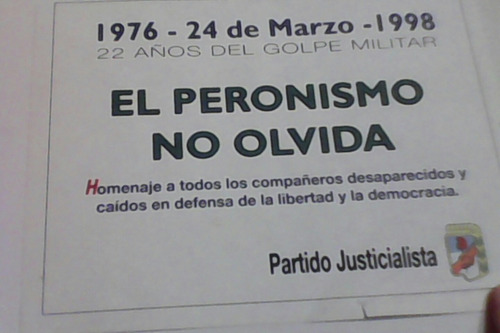 Partido Justicialista (1976-24 De Marzo-1998)(diploma)-unico