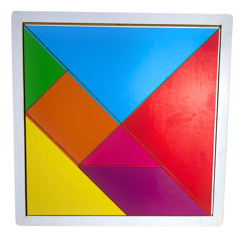 Quebra-cabeça Grupo Paraíso Mdf Tangram De 7 Peças