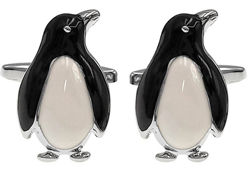 Mancuernillas Thot Ra Pingüino Pico Plateado D-363