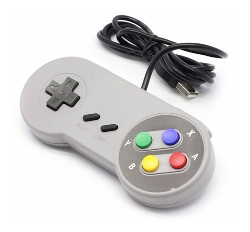 Controle Retro Nintendo Snes Joystick Usb Emulador Pc Jogos