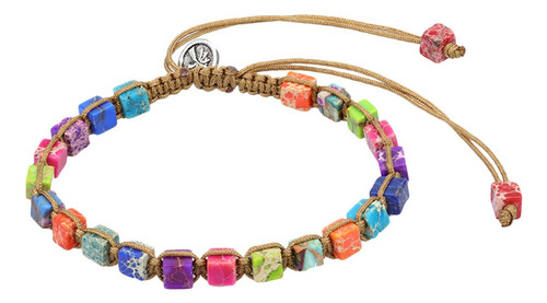 Pulsera Colorida De Piedra Nutural Positiva Para Yoga, 1 Pie