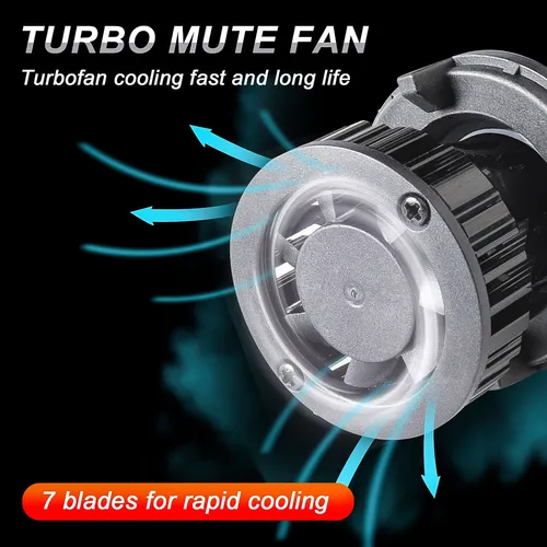 Kit Faros Led H13 4 Lados, 6000 K, Blanco, Luces Bajas
