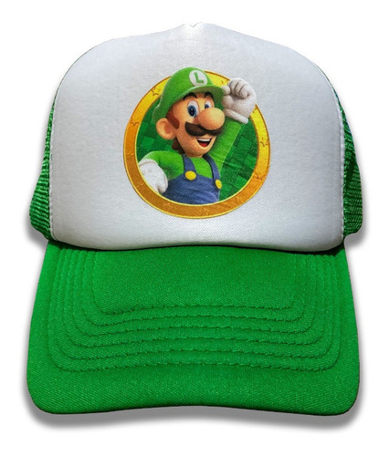 Gorro Jockey Super Mario &  Luigi / Niño - Niña