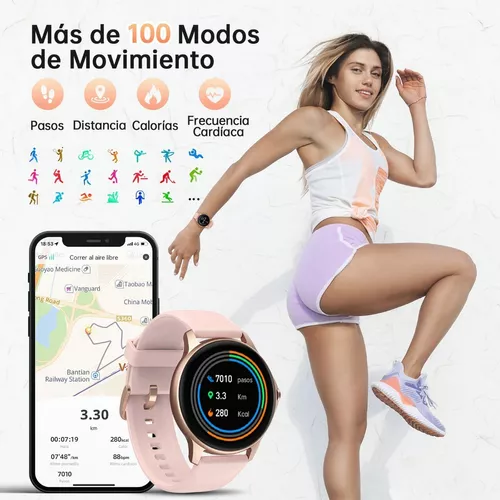 Fitpolo Reloj Inteligente Mujer, Smartwatch Hombre Impermeable