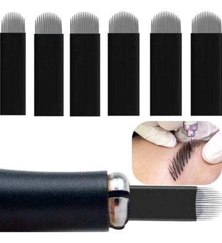 Lâminas Flex U 0.18mm Para Tebori Microblading - 10 Unidade