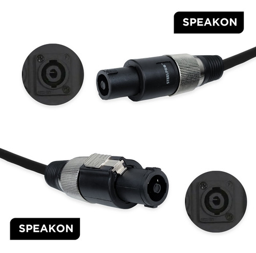 Imagen 2 de 5 de Cable Audio Conector Speakon Reforzado 10m Steelpro
