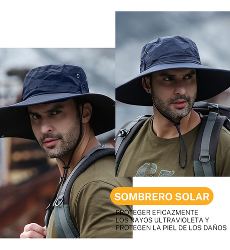 Sombrero Para El Sol Protector Gorro Pescador Anti-uv Visera