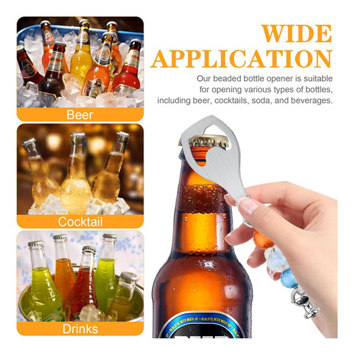 Aemygo 12 Pcs Beadable Beer Apener, Abreador De Botella De