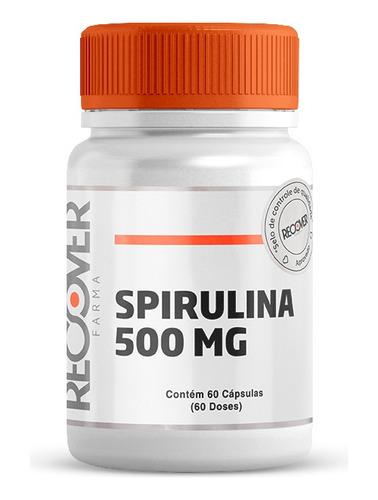 Spirulina 500mg - Espirulina 500mg - 60 Cápsulas Sabor Natural