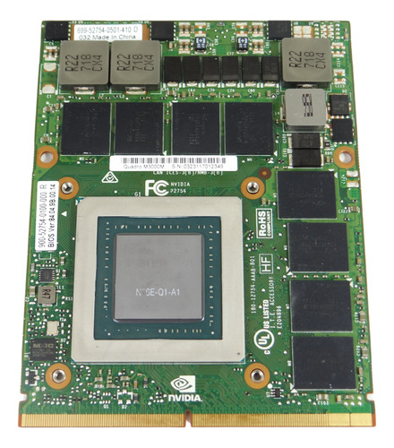 Placa De Vídeo Nvidia Quadro M3000m 4gb Gddr5 Para Notebook (Recondicionado)