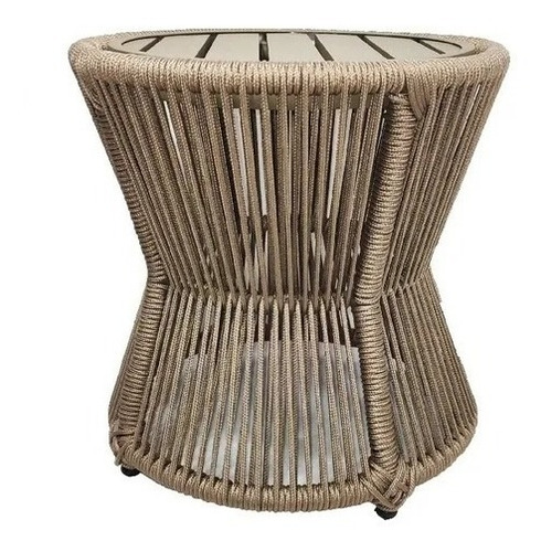 Imagem 3 de 9 de Mesa De Centro Alumínio E Corda Náutica