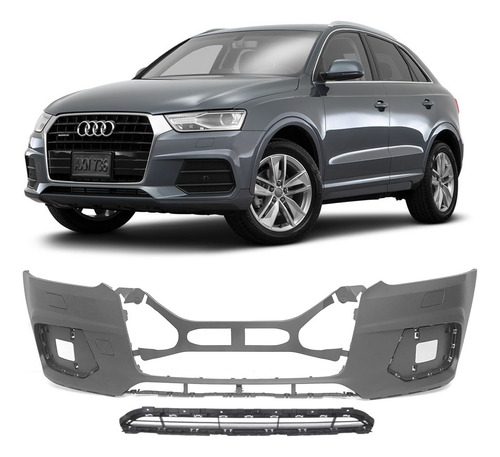 Parachoque Frontal Grade Tela Inferior Audi Q3 16 2018 2019