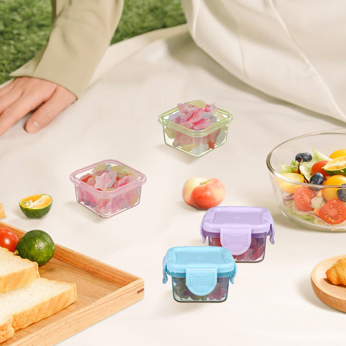 Cajas De Comida De 4 Piezas, Recipientes Multifuncionales De