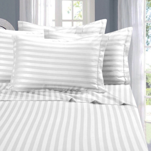 Imagen 1 de 7 de Juego Sábanas King Size Poliéster Hotelera Super Suave