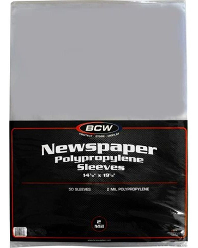 50 Mangas Periodicos  14  1/8 X 19  1/8  Bcw Marca