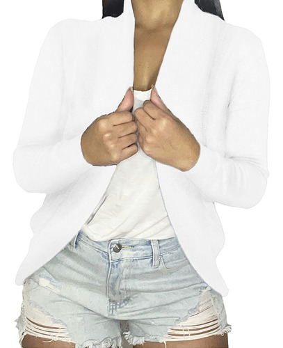 Sweater Cardigan Chaleco Tipo Blazer De Mujer Varios Colores