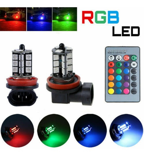 7color Rgb H8/h9 Llevó Los Bulbos Remotos Para La Lámpara De