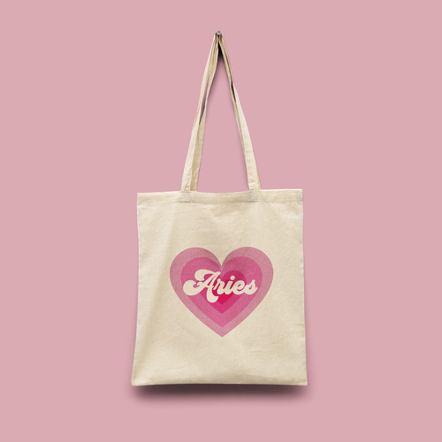 Bolsa Tote Bag Aesthetic, Signos Del Zodiaco Corazón