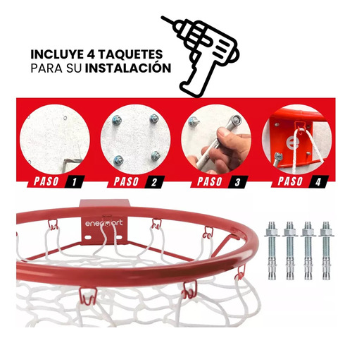 Aro De Basquetbol Metálico Con Red + Envio Gratis