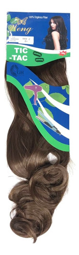 Extensão De Cabelo Tic Tac P/mega Hair Fibra Organica 150gr Cor Ondulado: Castanho Claro Cor 08