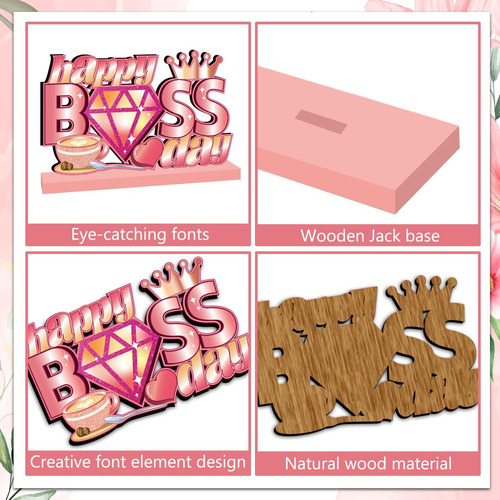 Decoración De Mesa De Madera Rosa Para Jefas Estilo Elegante