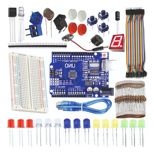 Kit 139 Pçs Para Projeto Arduino Robótica  Iniciante Nf-e