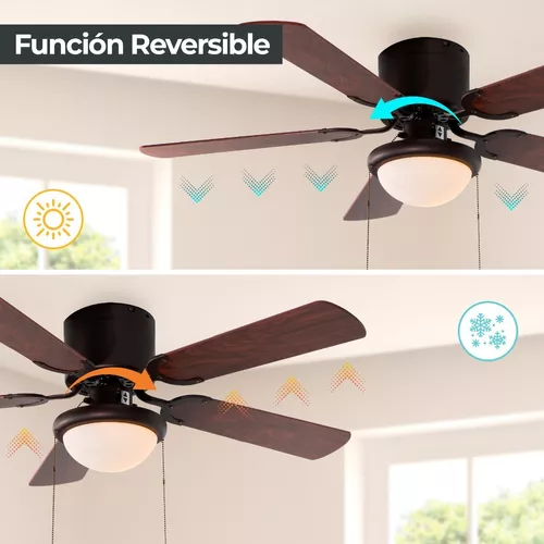 Ventilador de techo reversible con 50 W de potencia y 92 cm de color blanco  y